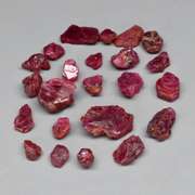 Untreated 19.17ct collectors uncut Ruby set