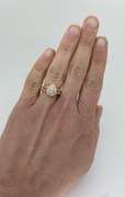 Petite 14k Rose Gold Diamond Floral Ring
