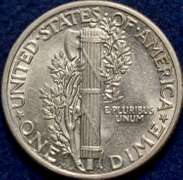 1940 Mercury Dime BU