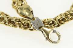 Gold Filled 6.7mm Byzantine Link Woven Fancy Chain Necklace