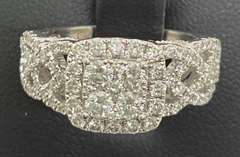 CERTIFIED 14K WHITE GOLD AND DIAMOND RING