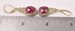 Lovely Ruby Earrings In Sterling Silver