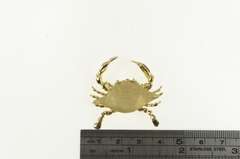 14K Yellow Gold 3D Crab Crustacean Cancer Astrology Zodiac Pendant