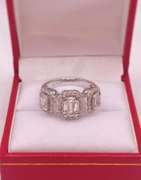 Stunning 18kt Solid White Gold & Diamond Band Ring
