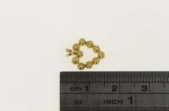 14K Yellow Gold Diamond Inset Heart Love Symbol Vintage Charm/Pendant
