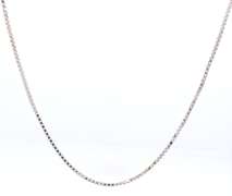 Simple White Gold Box Chain