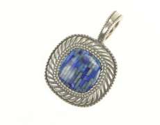 Sterling Silver Sodalite Lapis Mosaic Carolyn Pollack Relios Pendant