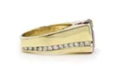 Attractive Rubellite Tourmaline and Diamond Ring