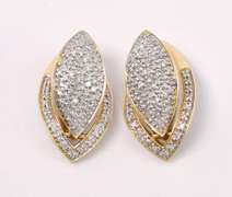Shimmery Earrings In 14K Yellow Gold