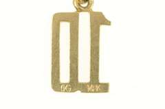 14K Yellow Gold # 10 Number Ten Lucky Cut Out Vintage Charm/Pendant