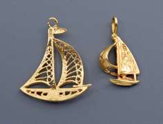 Nice Pair of Sailboat Charms