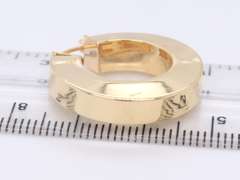 Handsome Yellow Gold Squared off Gold Hoops
