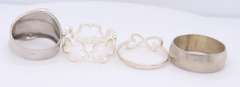 Group Lot of 4 Vintage 925 Sterling Silver Rings
