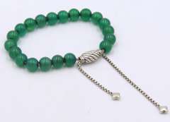 David Yurman Green Onyx Spiritual Bead Bracelet