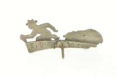 Sterling Silver Hugh Glass Bear American History Lapel Pin/Brooch