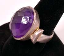 Amazing 15.72CTS Amethyst Ring in Sterling Silver