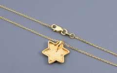 Tasteful Diamond Star of David Necklace in 14K YG