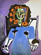 Pablo Picasso, Seated Woman In Blue Dress