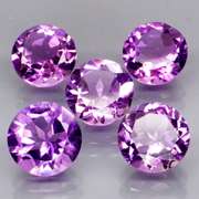 Tremendous 8.61ct 8mm real Bolivian Amethyst set