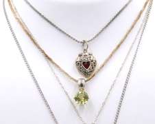 Group Lot of Vintage 925 Sterling Silver Necklaces