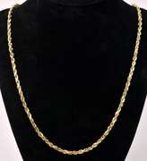 Charming Rope Chain Necklace in 14K Gold