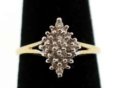 Lithe 10k Gold Diamond Cluster Ring