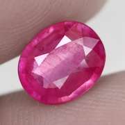 Bright red pink 2.62ct oval cut Ruby