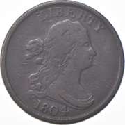 1804 Draped Bust Half Cent - C.8 - Spike