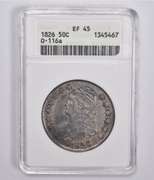 EF45 1826 Capped Bust Half Dollar O-116a ANACS