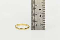 14K Yellow Gold 2.3mm Classic Simple Rounded Wedding Band Ring