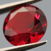 Cherry red 1.40ct created Ruby solitaire