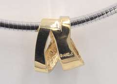 Dreamy 2 Tone Omega Chain with Slider Pendant Necklace