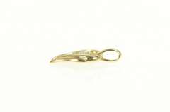 10K Yellow Gold Diamond Cluster Heart Love Symbol Pendant