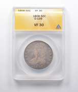 VF30 1808 Capped Bust Half Dollar O-109 ANACS