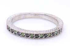 Wht an Amazing Set of 3 Fancy Sapphires Stacking Bands