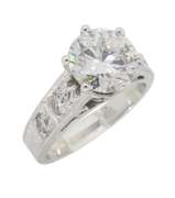 Elegant 1.90CTW Diamond Ring in 18k White Gold