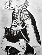 Pablo Picasso, Horned Figure Holding A Glass
