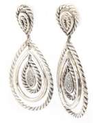 David Yurman Diamond Cable Classic Dangle Earrings in Sterling