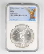 MS69 2002 MO Mexico 1 Onza .999 Fine Silver - Graded NGC