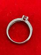 CERTIFIED LADIES 14K WHITE GOLD AND DIAMOND RING