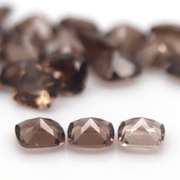Cushion cut! Unheated! 11.44ct Smoky Quartz set