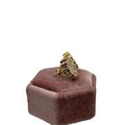 3.75 CARATS!14K YELLOW GOLD STUD EARRINGS WITH PAVE DIAMONDS