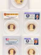 Very collectable 5 gold plated proof presidential coin