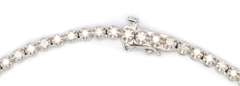 Romantic White Gold 4ctw Round Diamond Tennis Necklace