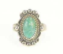Sterling Silver Southwestern Turquoise Cabochon Statement Ring