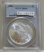 1896 Morgan Dol PCGS MS-64 near GEM