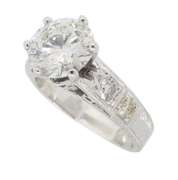 Elegant 1.90CTW Diamond Ring in 18k White Gold