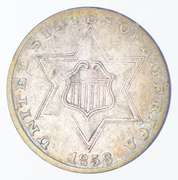1858 Silver Three-Cent Piece