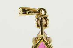 14K Yellow Gold 3.25 Ctw Pear Tourmaline Diamond Accent Pendant