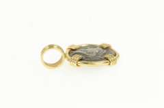 14K Yellow Gold 336-313 BC Greek Drachm Zeus Seated Eagle Coin Pendant